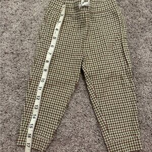 Janie and Jack Houndstooth Joggers - Brown and White